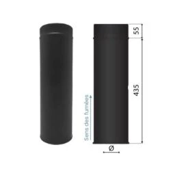 Elément Droit De Finition 50 Cm Ø 80 Mm