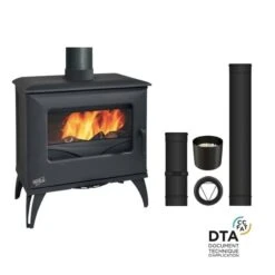 Pack Poêle à Bois Cube Godin Sortie Dessus