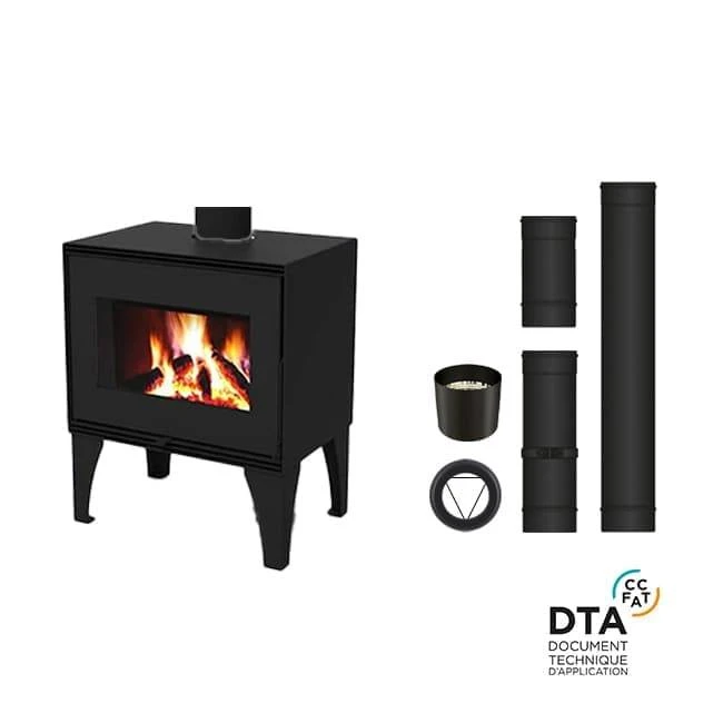 Pack Poêle à Bois Lugano Sortie Dessus 1 Pack Poêle à Bois Lugano Sortie Dessus
