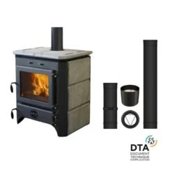 Pack Poêle à Bois Vulkan Sortie Dessus