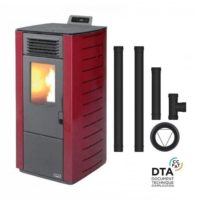 Pack Poêle à Granulés Canalisable Nonza + Kit D'installation Sortie Arrière 1 Pack Poêle à Granulés Canalisable Nonza + Kit D'installation Sortie Arrière