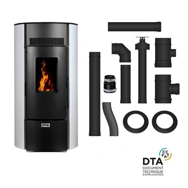Pack Poêle à Granulés étanche Giuliana + Kit D'installation Ventouse 1 Pack Poêle à Granulés étanche Giuliana + Kit D'installation Ventouse