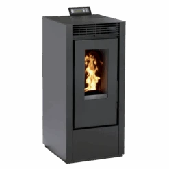 Pack Poêle à Granulés étanche Vittoria Plus + Kit D'installation Ventouse -Poeleabois Boutique pack poele a granules etanche vittoria plus kit d installation ventouse poele a granules vittoria noir 2