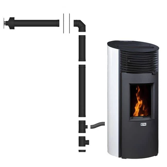 Pack Poêle à Granulés Silencieux étanche Roméo + Kit D'installation Ventouse 1 Pack Poêle à Granulés Silencieux étanche Roméo + Kit D'installation Ventouse