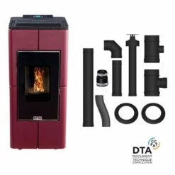 Pack Poêle à Granulés Silencieux étanche Tendenza + Kit D'installation Ventouse