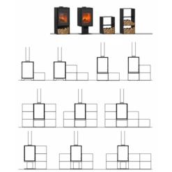 Poêle à Bois Domino Avec Pied 9 Poêle à Bois Domino Avec Pied -Poeleabois Boutique poele a bois domino avec pied assemblage modula 8