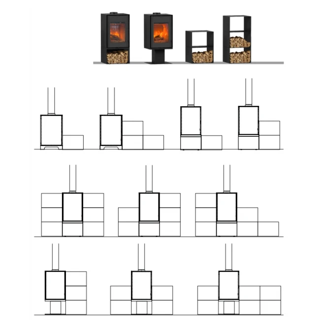 Poêle à Bois Domino Avec Pied 5 Poêle à Bois Domino Avec Pied – Image 5