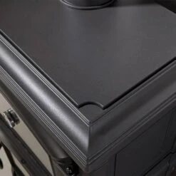 Poêle à Bois Isotta Forno EVO Noir Anthracite -Poeleabois Boutique poele a bois isotta forno evo noir anthracite poele a bois isotta noir angle