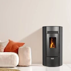 Poêle à Granulés étanche Giuliana -Poeleabois Boutique poele a granules etanche giuliana guiliana noir