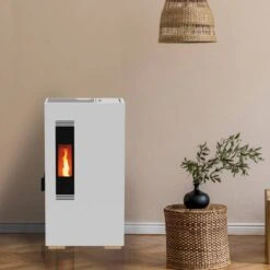 Poêle à Granulés Extra Plat Mini -Poeleabois Boutique poele a granules extra plat mini mini blanc 1