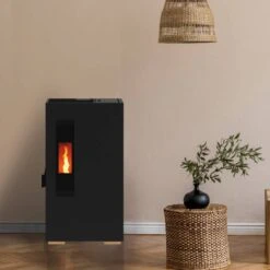 Poêle à Granulés Extra Plat Mini -Poeleabois Boutique poele a granules extra plat mini mini noir 1