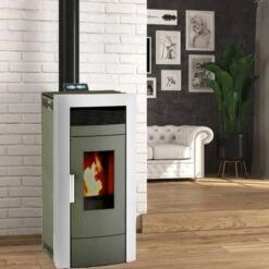 Poêle à Granulés Hydro Baracuda Commo Plus -Poeleabois Boutique poele a granules hydro baracuda commo plus baracuda blanc 1