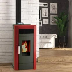 Poêle à Granulés Hydro Baracuda Commo Plus -Poeleabois Boutique poele a granules hydro baracuda commo plus baracuda rouge 1