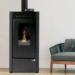 Poêle à Granulés Vittoria étanche -Poeleabois Boutique poele a granules vittoria etanche vignette vittoria noir