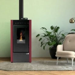 Poêle à Granulés Vittoria Plus étanche 13 Poêle à Granulés Vittoria Plus étanche -Poeleabois Boutique poele a granules vittoria plus etanche vittoria plus bordeau