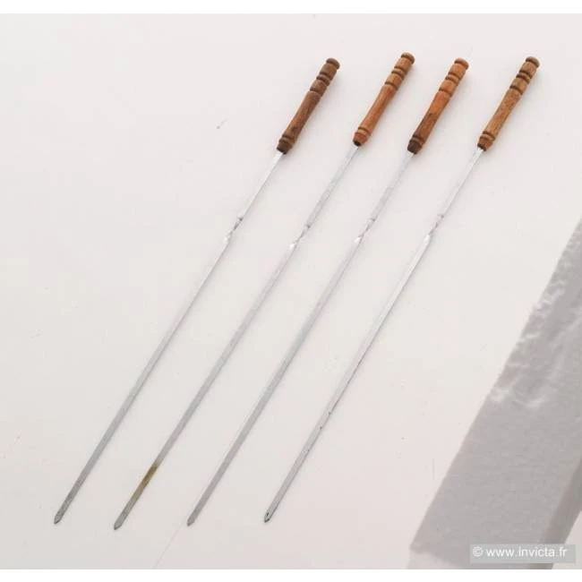 Set De 4 Brochettes Bois 1 Set De 4 Brochettes Bois